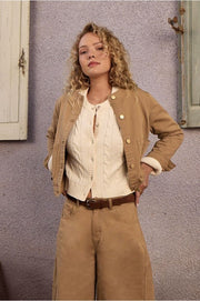 Molly Bracken Denim Culotte Khaki