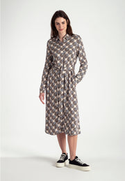 More & More Stripe & Big Dot Pattern Dress