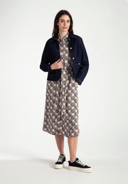 More & More Stripe & Big Dot Pattern Dress