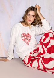 More & More Sweatshirt With Heart Print Off-White