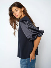 Mos Mosh Duba Satin Sweatshirt Navy