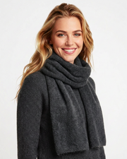 Mos Mosh Thora Knit Scarf Charcoal Grey