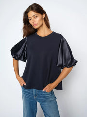 Mos Mosh Duba Satin Sweatshirt Navy