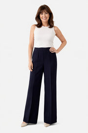 Oui Trousers Dark Navy