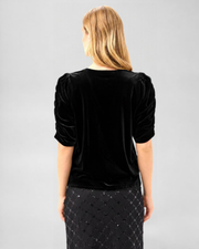 Part Two Valeriia Velvet Blouse Black