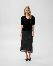Part Two Valeriia Velvet Blouse Black