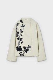 Psophia Jacket With Floral Print Ivory/Black