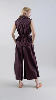 Psophia Taffeta Wrap Top Fig