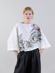 Psophia Blouse With Floral Print White
