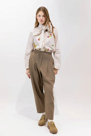 Psophia Striped Blouse Ivory