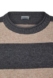 Rabe Knit Striped Jumper Grey/Camel