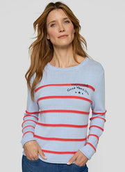 Rabe Knit Striped Jumper Blue