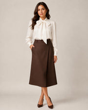 Rabe Blouse With Bow Tie Off-white
