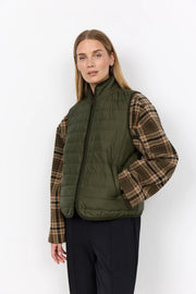 Soya Concept Benete 6 Waistcoat Forest Green