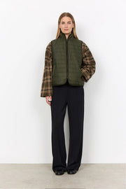 Soya Concept Benete 6 Waistcoat Forest Green