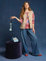 White Stuff Jodie Printed Jumper Red Print