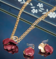 White Stuff Chloe Petal Earrings Plum MLT