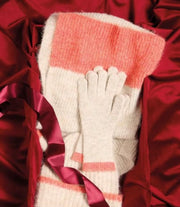 White Stuff Colourblock Knit Gloves Nat MLT