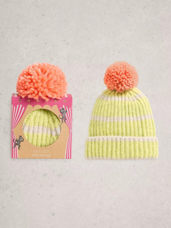 White Stuff Pom Beanie In A Box Mid Coral