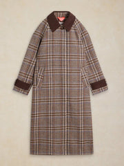 White Stuff Emmeline Check Coat Tan Multi
