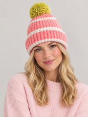 White Stuff Pom Beanie In A Box Mid Chartreuse