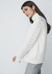Unique Unlimited Belen High Neck Sweater Ecru