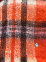 Codello Knit Scarf Orange Check Print