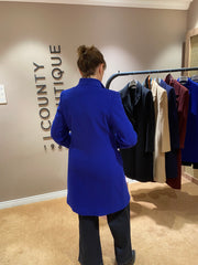 Christina Felix Wool Blend Coat Royal Blue