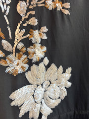 Psophia Dress With Flower Beaded Detail Black