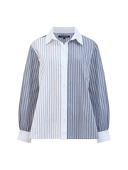 French Connection Cambria Cotton Striped Shirt White/Grey