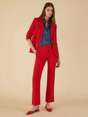 Emme Ravenna Red Flared Trousers