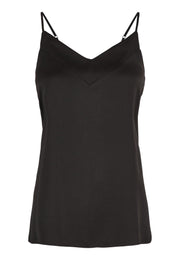 Black Satin Viscose Blend Camisole