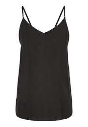 Black Satin Viscose Blend Camisole