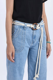 Molly Bracken Offwhite Rope Belt