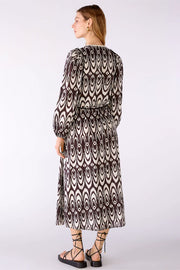 Oui Kleid Printed Midi Dress
