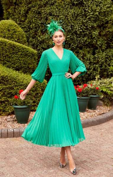 Green Chiffon Dress – County Boutique