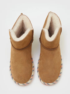 White Stuff Suede/Shearling Boot Tan